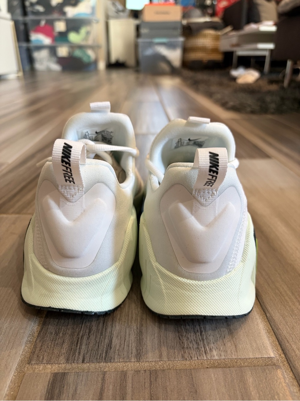 Women's Nike Free Metcon 6 Training Shoes - White Barely Green FJ7126-111 - Picture 6 of 7